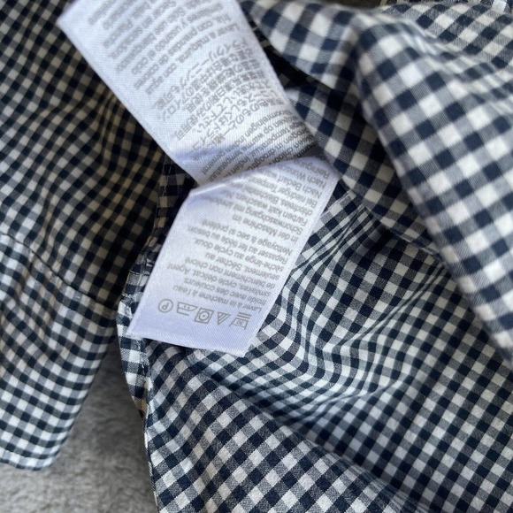 VTG J. Crew Shirt Mens Large Blue Checkered Classic Button Up Collared Preppy - Picture 15 of 15